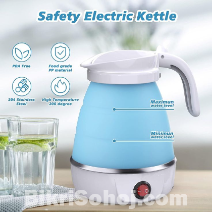 Foldable Travel Electric Kettle-blue Color